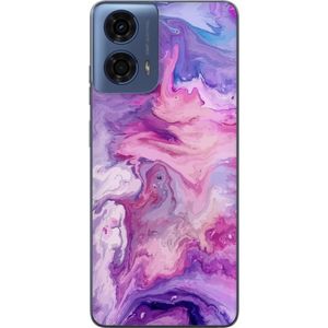 Motorola Moto G24 Transparent Mobilskal Marmor