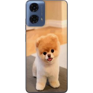 Motorola Moto G24 Transparent Mobilskal Söt Valp