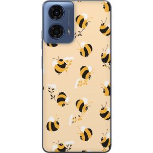 Motorola Moto G24 Transparent Mobilskal Humlor