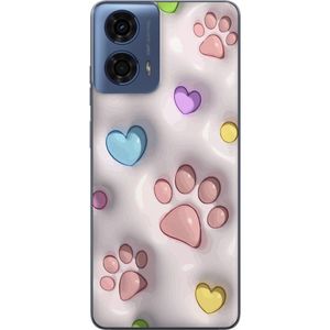 Motorola Moto G24 Transparent Mobilskal Fluffiga Tassar