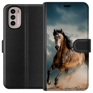 Motorola Moto G31 Svart Plånboksfodral Springande Häst