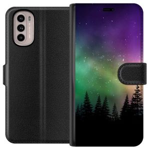 Motorola Moto G31 Svart Plånboksfodral Norrsken