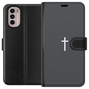 Motorola Moto G31 Svart Plånboksfodral Kors