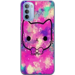 Motorola Moto G31 Transparent Mobilskal Katt