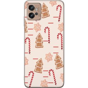 Motorola Moto G32 Transparent Mobilskal Julens Godisglädje