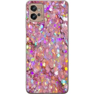 Motorola Moto G32 Transparent Mobilskal Glitter