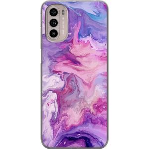 Motorola Moto G41 Transparent Mobilskal Marmor