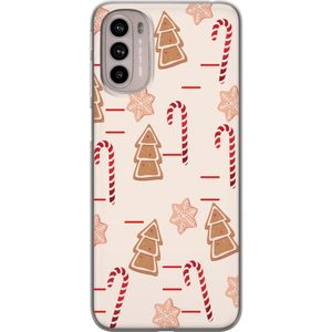 Motorola Moto G41 Transparent Mobilskal Julens Godisglädje