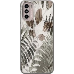 Motorola Moto G41 Transparent Mobilskal Skogens löv