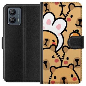 Motorola Moto G53 Svart Plånboksfodral Kapivara