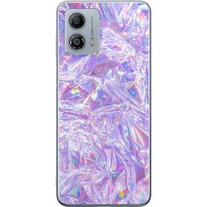 Motorola Moto G53 Transparent Mobilskal Glitter
