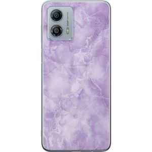 Motorola Moto G53 Gjennomsiktig Telefondeksel Lila marmor