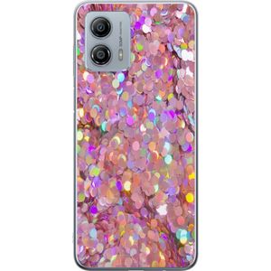 Motorola Moto G53 Transparent Mobilskal Glitter