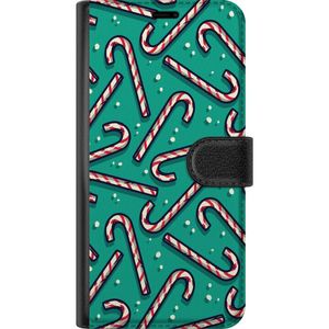 Motorola Moto G54 Svart Plånboksfodral Polkagris Mönster