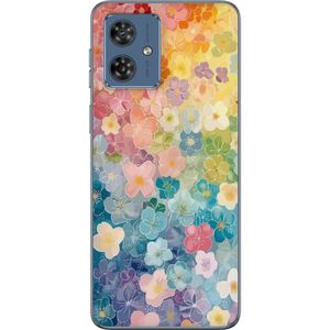 Motorola Moto G54 Läpinäkyvä Puhelinkotelo Miniatyrblommor