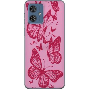 Motorola Moto G54 Läpinäkyvä Puhelinkotelo Fjärilar