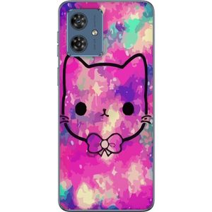 Motorola Moto G54 Läpinäkyvä Puhelinkotelo Katt