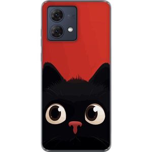 Motorola Moto G84 Gjennomsiktig Telefondeksel Busig Katt