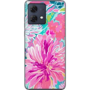Motorola Moto G84 Gjennomsiktig Telefondeksel Blomsterbukett