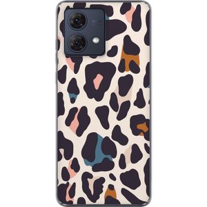 Motorola Moto G84 Gjennomsiktig Telefondeksel Leopardmönster