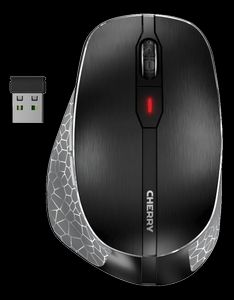 Cherry MW 8 ERGO trådlös mus, 6 knappar - Svart/Grå