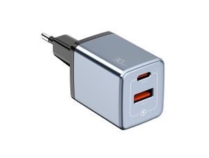 NEXTBATT 30W GaN USB-C hurtiglader – svart/grå