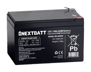 NEXTBATT AGM-Batterie 12 V 14 Ah – 151 x 98 x 95 mm