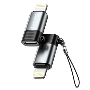 NEXTBATT USB-C hunn til Lightning-adapter - svart/grå 2-pakning