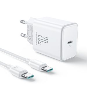 Hurtigoplader til Samsung 20W USB-C strømadapter + kabel 1m, 3A