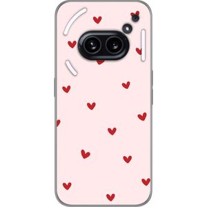 Nothing Phone (2a) Läpinäkyvä Puhelinkotelo Små Hjärtan