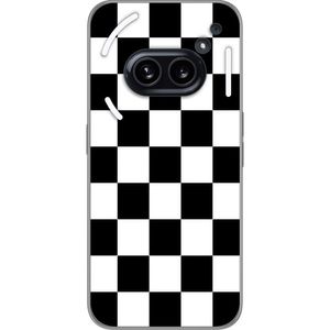 Nothing Phone (2a) Läpinäkyvä Puhelinkotelo Svart och Vitt