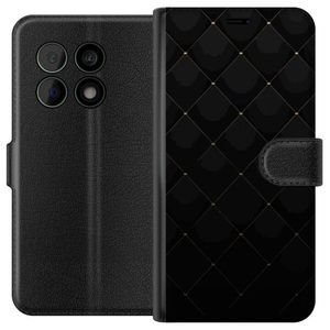 OnePlus 10 Pro Musta Lompakkokotelo Exklusivt Mönster