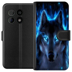 OnePlus 10 Pro Svart Plånboksfodral Blå Varg