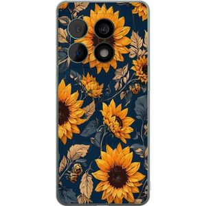 OnePlus 10 Pro Gjennomsiktig Telefondeksel Solrosor