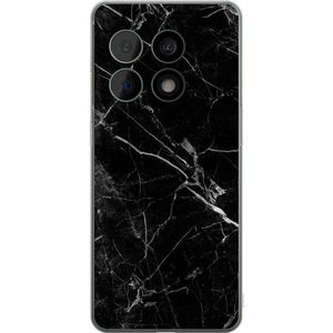 OnePlus 10 Pro Gjennomsiktig Telefondeksel Svart marmor