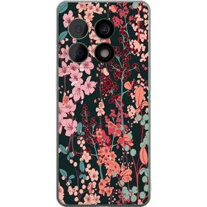 OnePlus 10 Pro Transparent Mobilskal Blommor