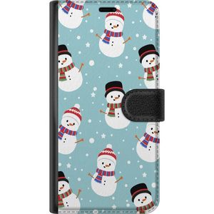 OnePlus 13 Svart Plånboksfodral Snögubbar