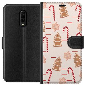 OnePlus 6T Sort Tegnebogsetui Julens Godisglädje