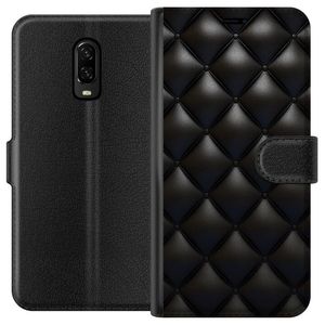 OnePlus 6T Sort Tegnebogsetui Lyxiga rutor