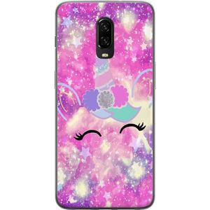 OnePlus 6T Transparent Mobilskal Glad Enhörning