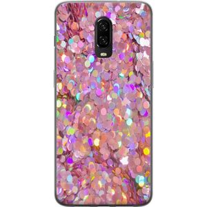 OnePlus 6T Transparent Mobilskal Glitter