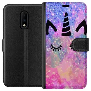 OnePlus 7 Svart Plånboksfodral Söt Katt