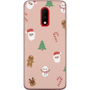 OnePlus 7 Transparent Mobilskal Klassisk Julfest