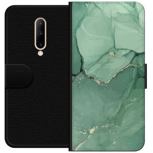OnePlus 7 Pro Musta Lompakkokotelo Grön Marmor