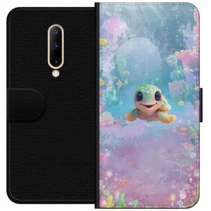 OnePlus 7 Pro Musta Lompakkokotelo Glad Sköldpadda