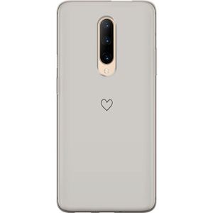 OnePlus 7 Pro Transparent Mobilskal Grått hjärta