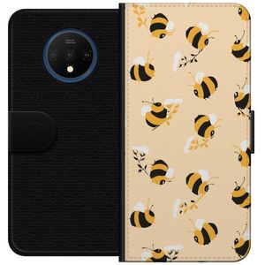 OnePlus 7T Svart Plånboksfodral Humlor