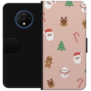 OnePlus 7T Svart Plånboksfodral Klassisk Julfest