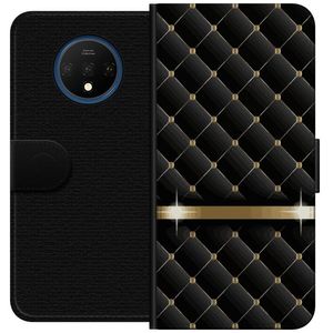 OnePlus 7T Svart Plånboksfodral Lyxigt