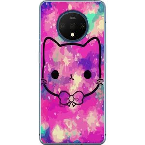 OnePlus 7T Transparent Mobilskal Katt